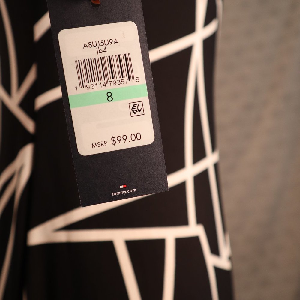 NWT Timmy Hilfiger Geometric Pattern Dress - Picture 5 of 6